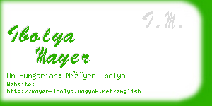 ibolya mayer business card